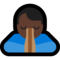 Folded Hands - Black emoji on Microsoft